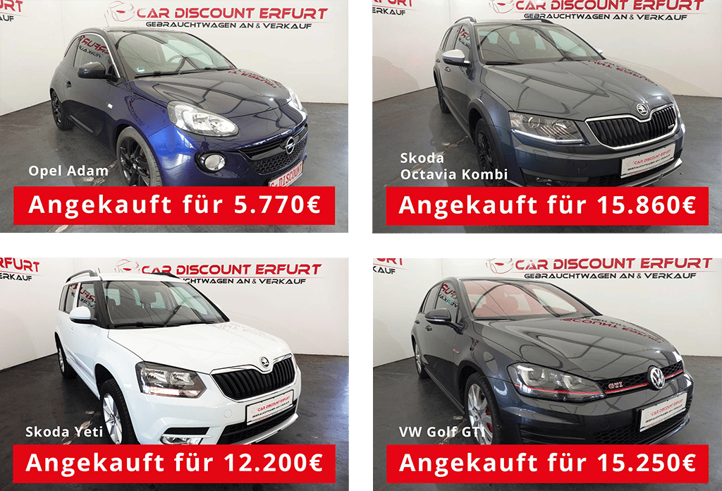 Ankauf der Fahrzeuge bei Car Discount